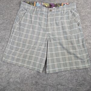 Lululemon Mens 36 Gray Flat Front Chino  Casual Shorts Performance